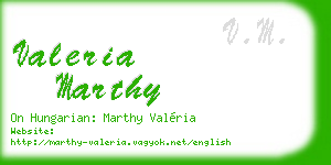 valeria marthy business card