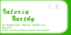 valeria marthy business card